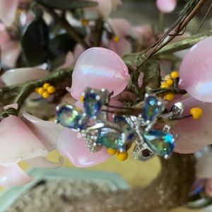 Vintage 925 mystic topaz earring